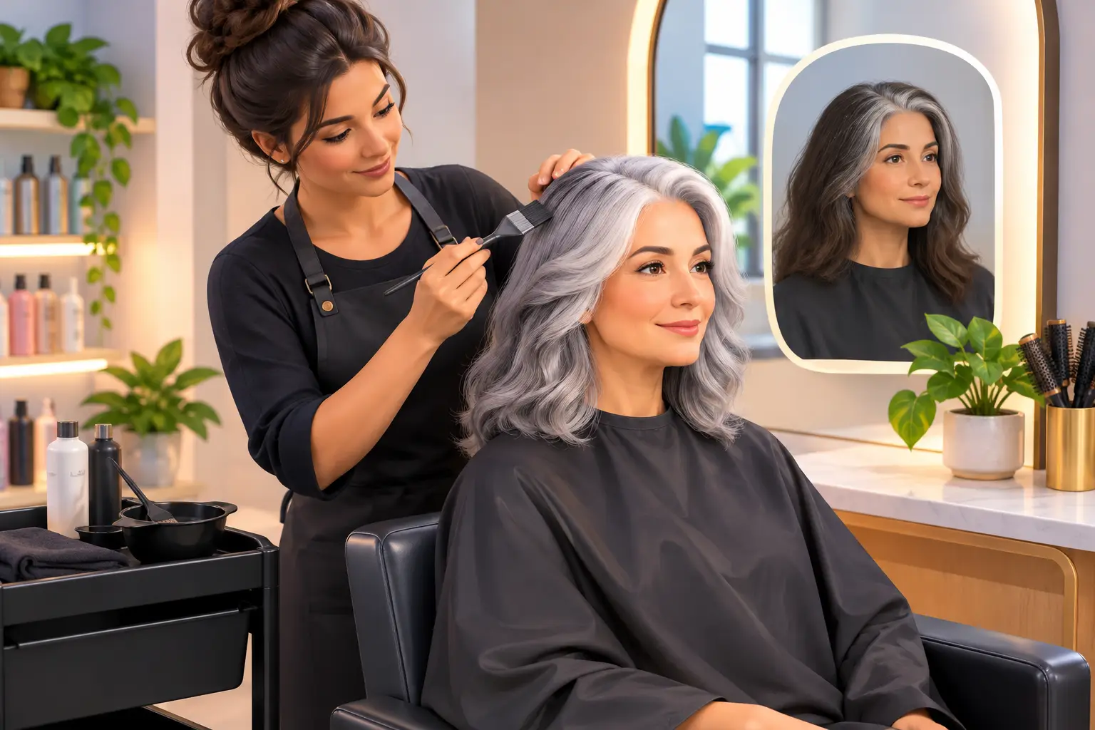 What a Gray Transformation Takes at Your Salon